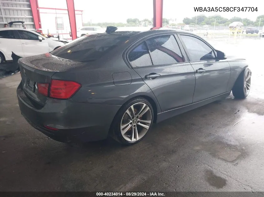 2012 BMW 328I VIN: WBA3A5C58CF347704 Lot: 40234014