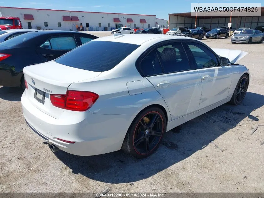 2012 BMW 335 I VIN: WBA3A9C50CF474826 Lot: 40312290