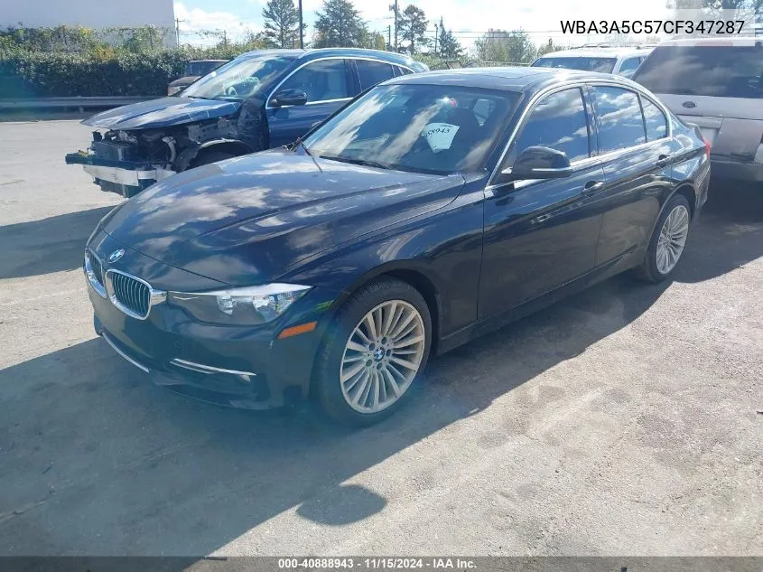 2012 BMW 328I VIN: WBA3A5C57CF347287 Lot: 40888943