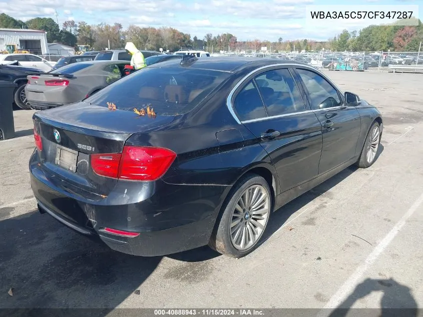 2012 BMW 328I VIN: WBA3A5C57CF347287 Lot: 40888943