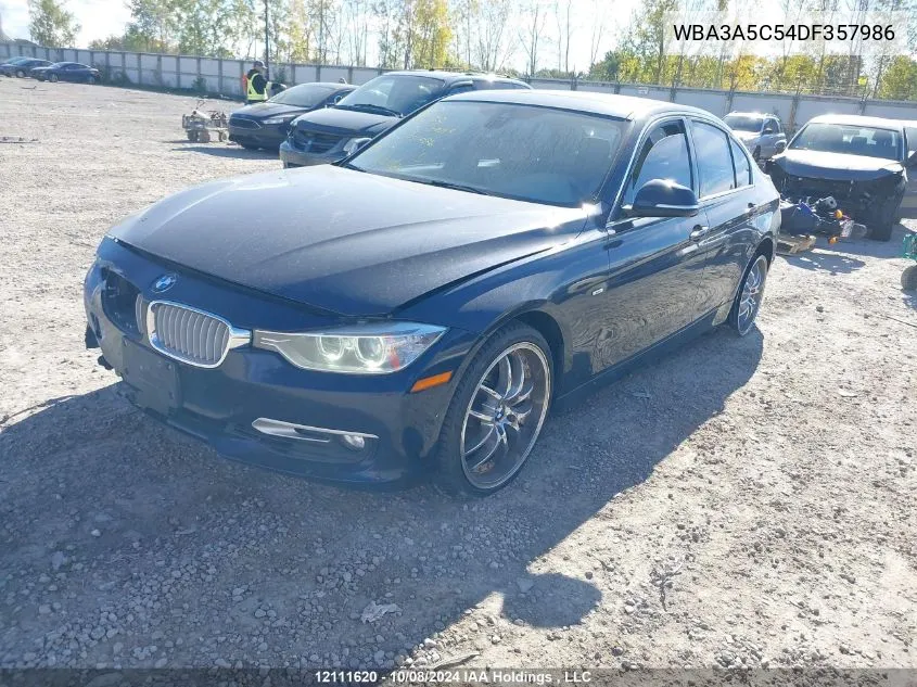 2013 BMW 3 Series VIN: WBA3A5C54DF357986 Lot: 12111620