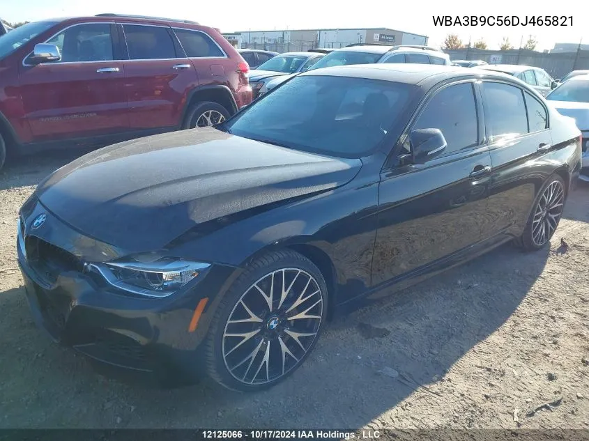 2013 BMW 335 Xi VIN: WBA3B9C56DJ465821 Lot: 12125066