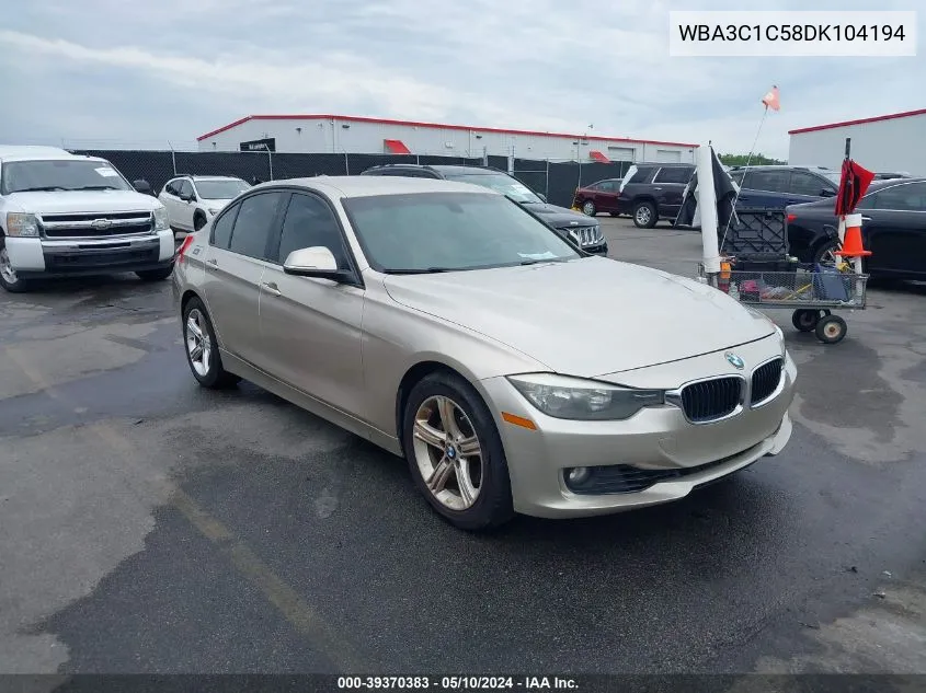 2013 BMW 328I VIN: WBA3C1C58DK104194 Lot: 39370383