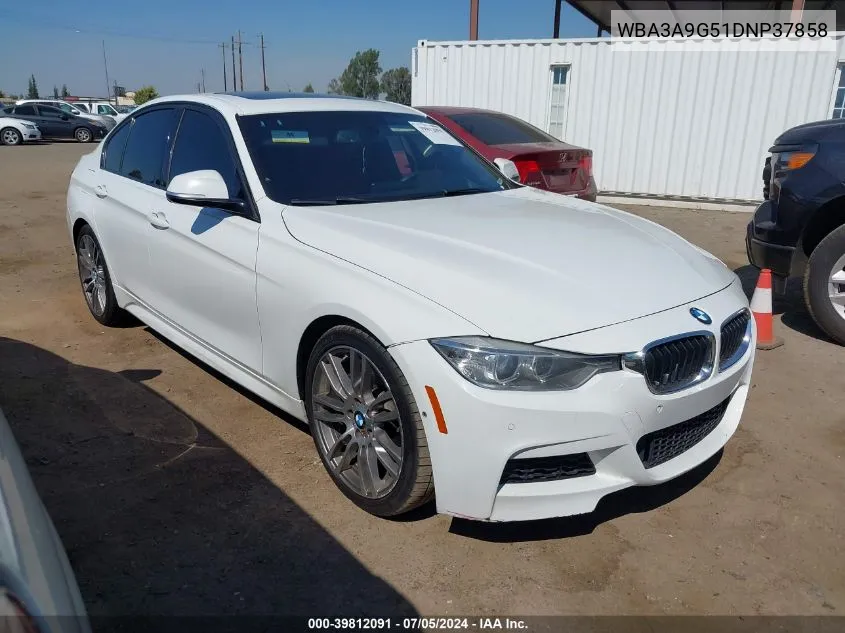 2013 BMW 335I VIN: WBA3A9G51DNP37858 Lot: 39812091