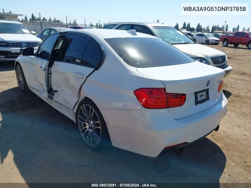 2013 BMW 335I VIN: WBA3A9G51DNP37858 Lot: 39812091