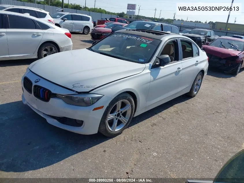 2013 BMW 328I VIN: WBA3A5G53DNP26613 Lot: 39993255