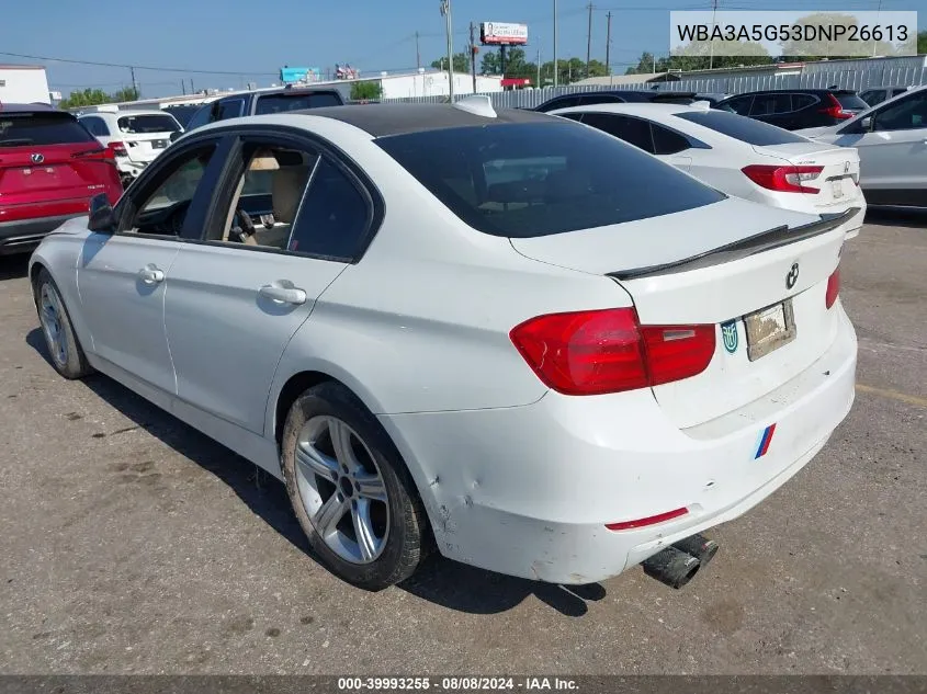 2013 BMW 328I VIN: WBA3A5G53DNP26613 Lot: 39993255