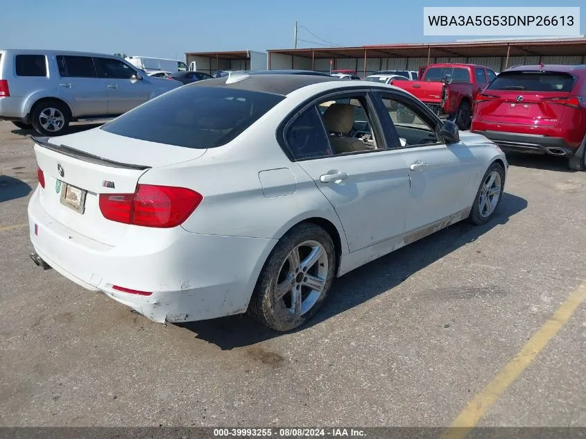 2013 BMW 328I VIN: WBA3A5G53DNP26613 Lot: 39993255