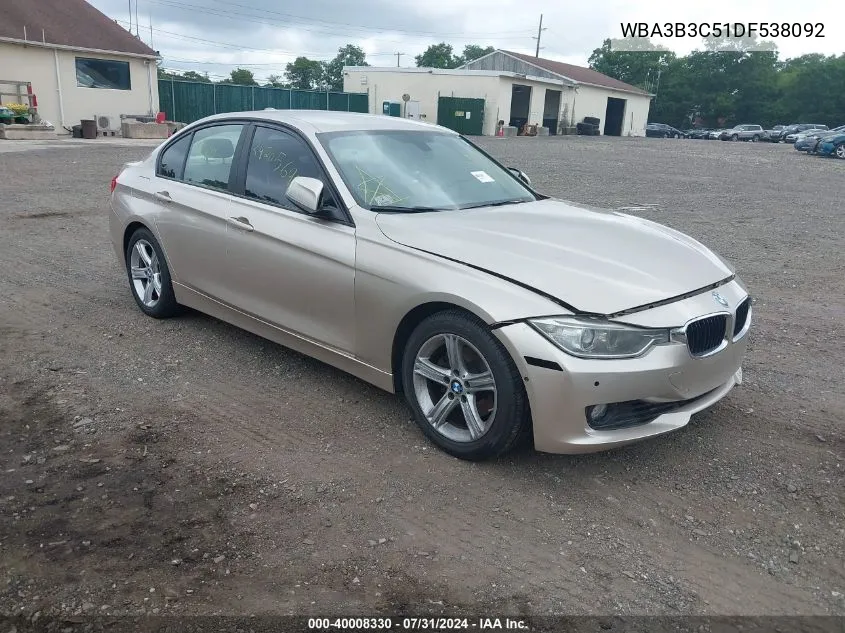 2013 BMW 328I xDrive VIN: WBA3B3C51DF538092 Lot: 40008330