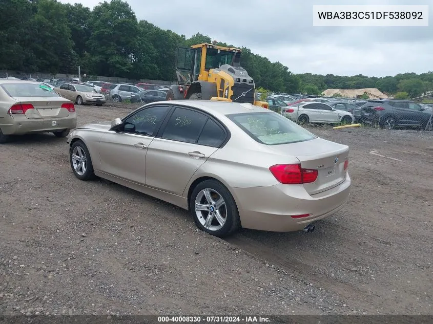 2013 BMW 328I xDrive VIN: WBA3B3C51DF538092 Lot: 40008330