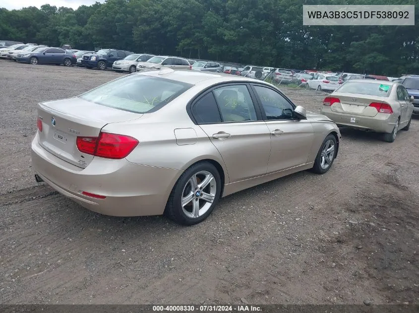 2013 BMW 328I xDrive VIN: WBA3B3C51DF538092 Lot: 40008330