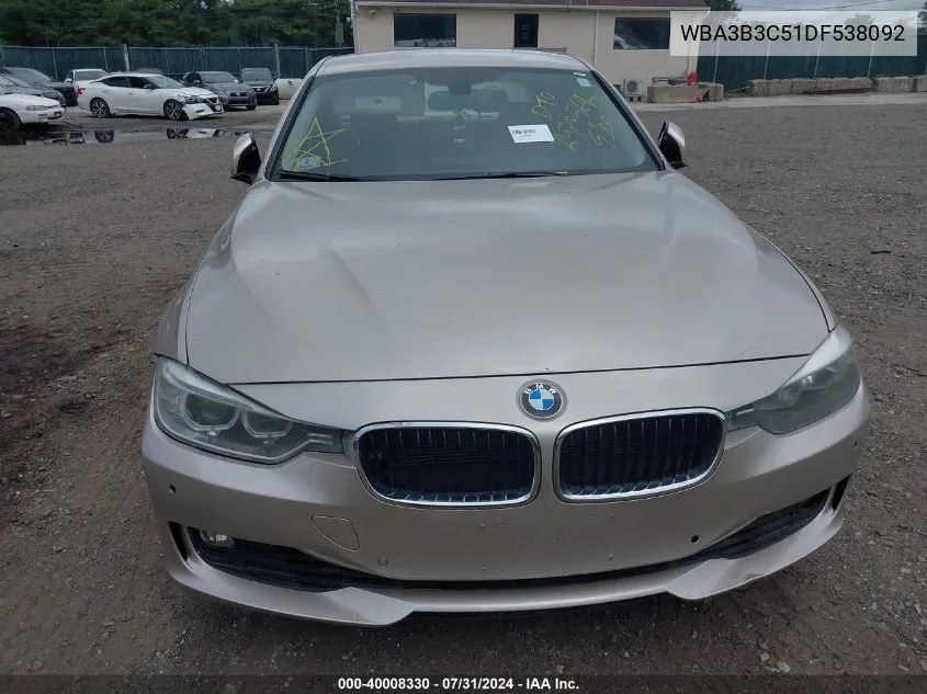 2013 BMW 328I xDrive VIN: WBA3B3C51DF538092 Lot: 40008330