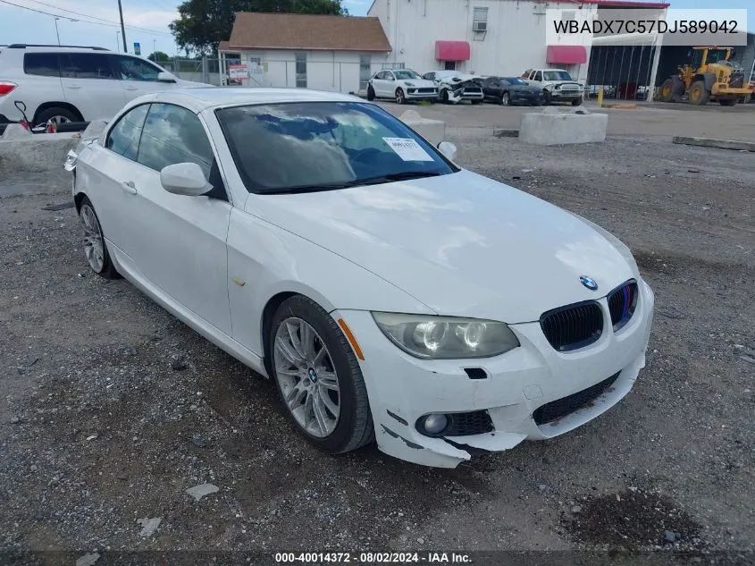 2013 BMW 335I VIN: WBADX7C57DJ589042 Lot: 40014372