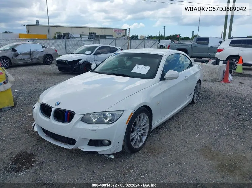 2013 BMW 335I VIN: WBADX7C57DJ589042 Lot: 40014372