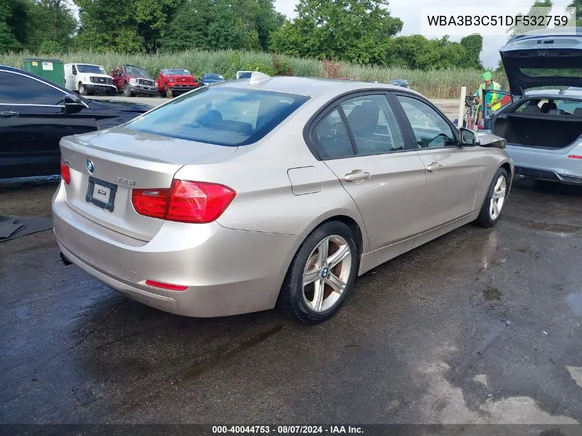 2013 BMW 328I xDrive VIN: WBA3B3C51DF532759 Lot: 40044753