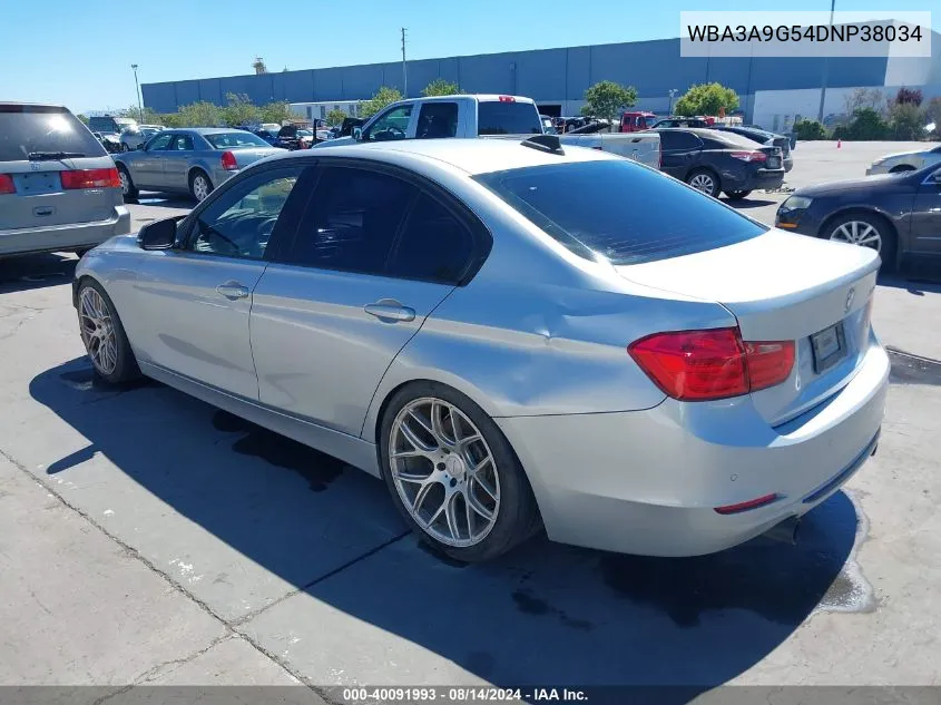 2013 BMW 335I VIN: WBA3A9G54DNP38034 Lot: 40091993