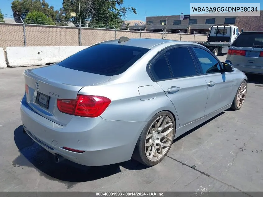 2013 BMW 335I VIN: WBA3A9G54DNP38034 Lot: 40091993