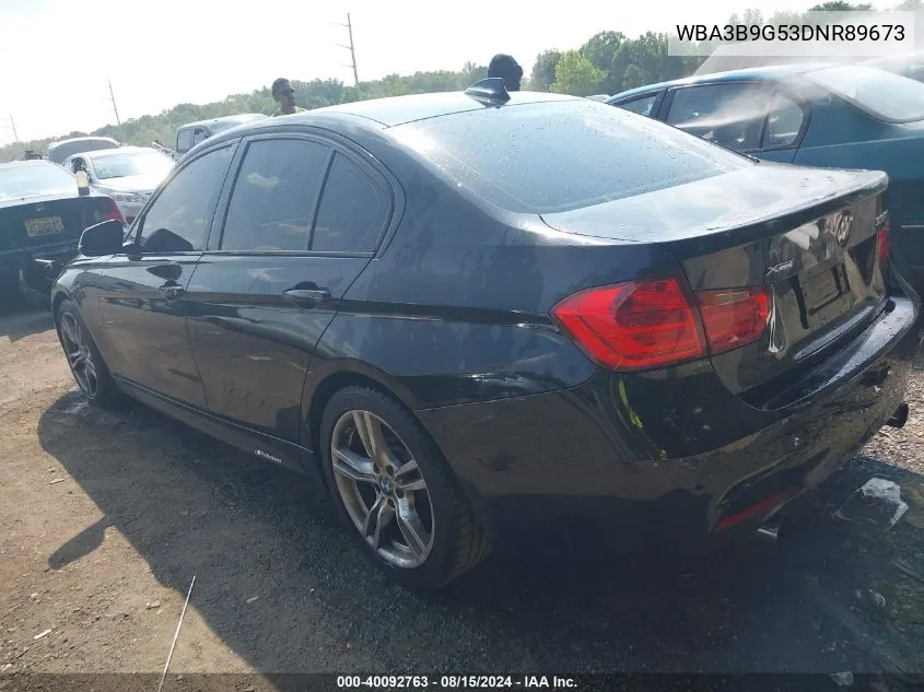 2013 BMW 335I xDrive VIN: WBA3B9G53DNR89673 Lot: 40092763