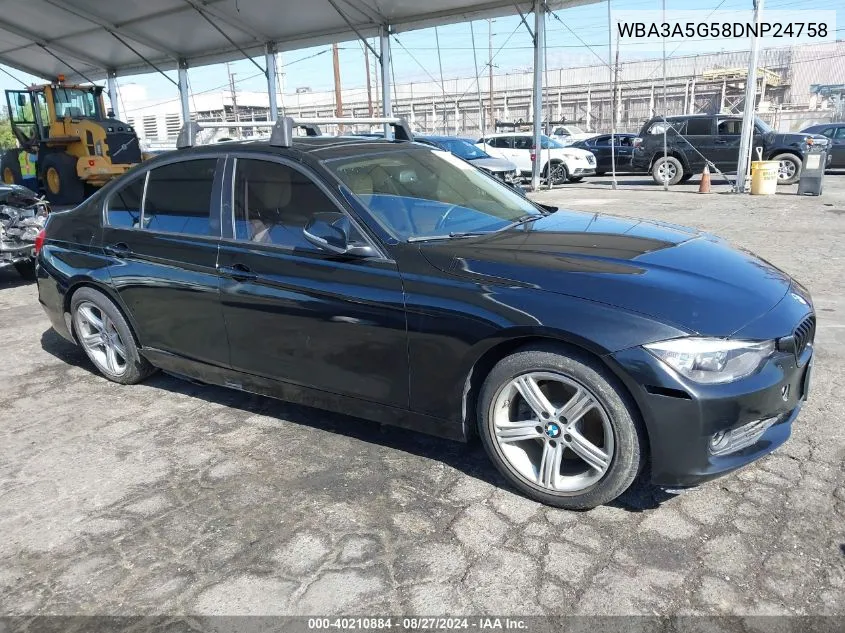 2013 BMW 328I VIN: WBA3A5G58DNP24758 Lot: 40210884