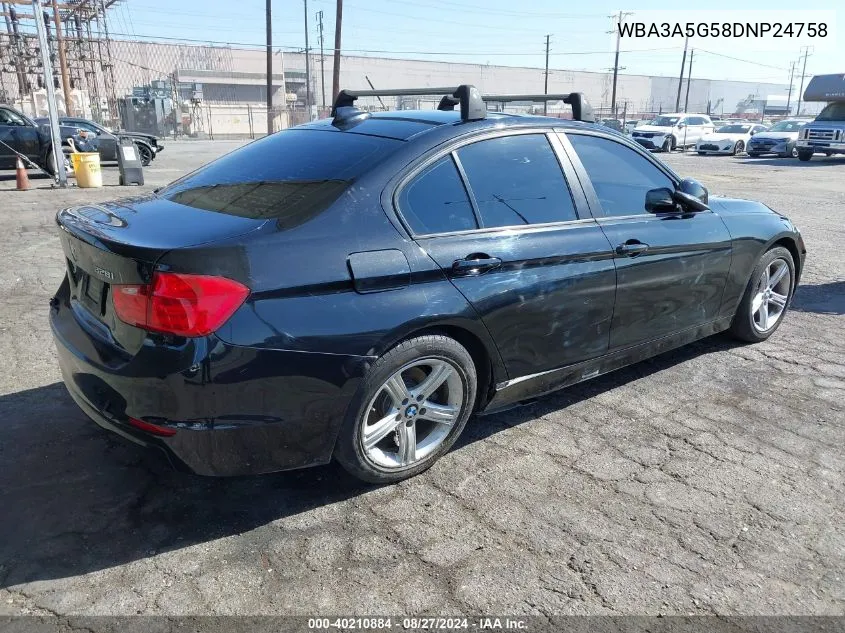 2013 BMW 328I VIN: WBA3A5G58DNP24758 Lot: 40210884