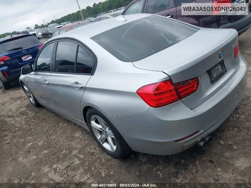 2013 BMW 328I VIN: WBA3A5G5XDNP26043 Lot: 40218902