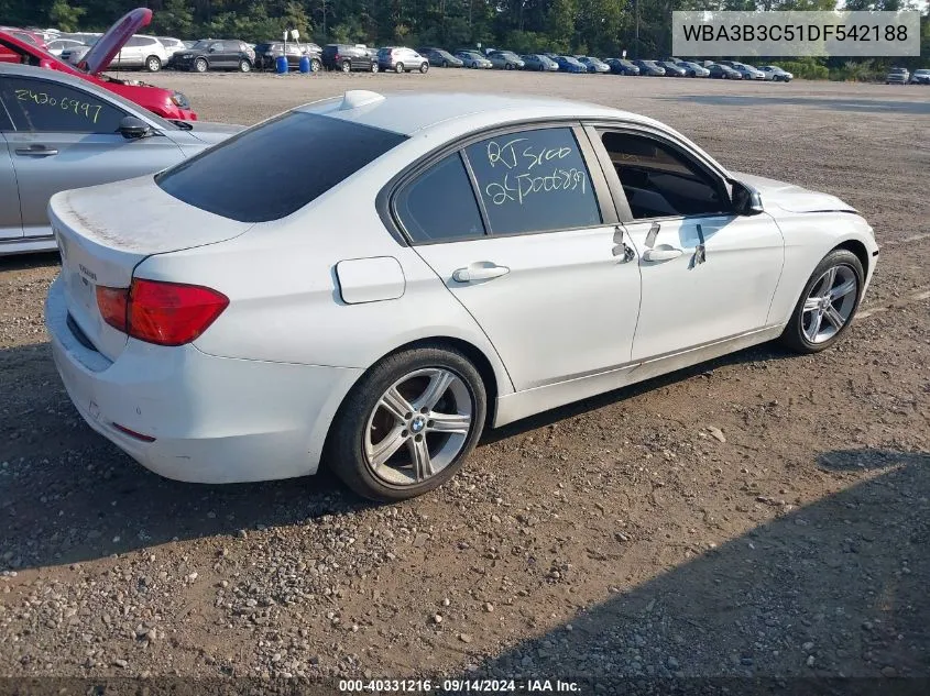 2013 BMW 328I xDrive VIN: WBA3B3C51DF542188 Lot: 40331216