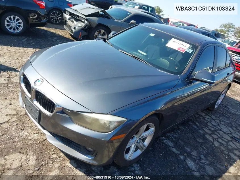 WBA3C1C51DK103324 2013 BMW 328 I Sulev