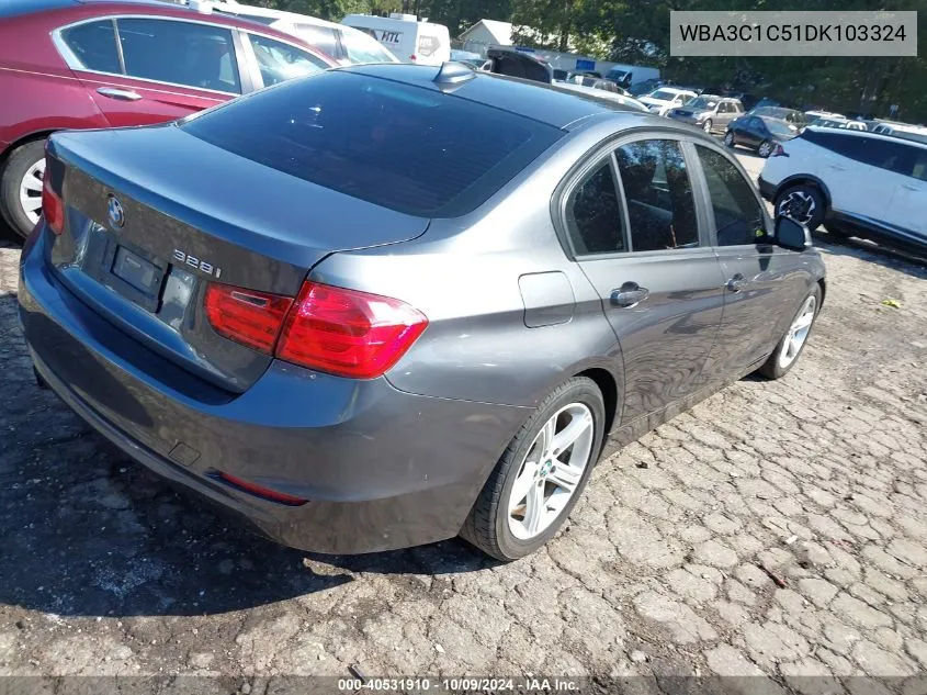 WBA3C1C51DK103324 2013 BMW 328 I Sulev