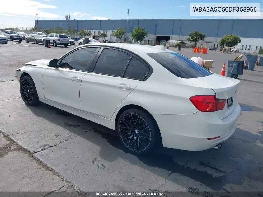 2013 BMW 328I VIN: WBA3A5C50DF353966 Lot: 40749565