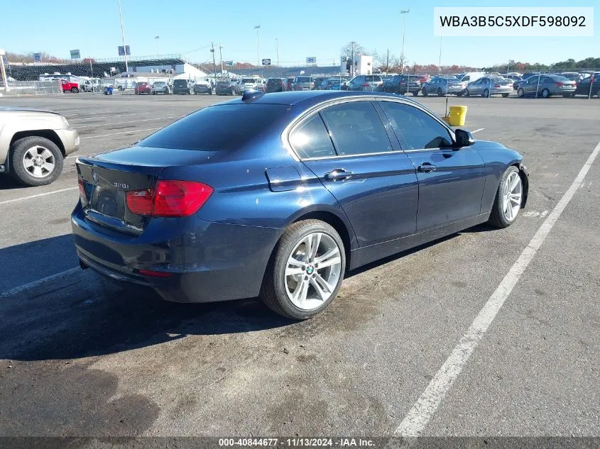 2013 BMW 328I xDrive VIN: WBA3B5C5XDF598092 Lot: 40844677