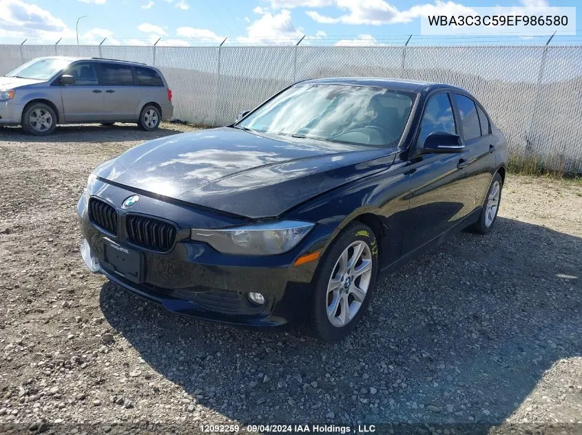 2014 BMW 320 I xDrive VIN: WBA3C3C59EF986580 Lot: 12092259