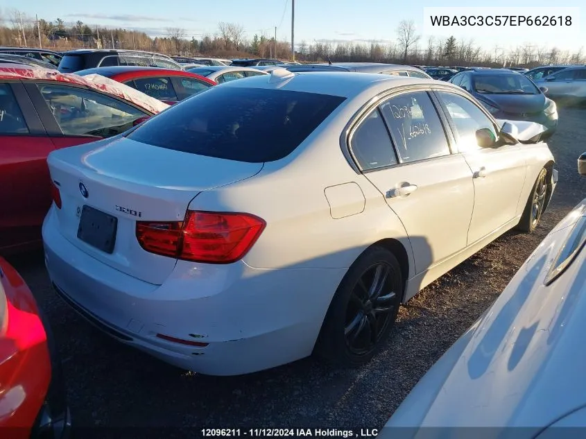 2014 BMW 320 I xDrive VIN: WBA3C3C57EP662618 Lot: 12096211