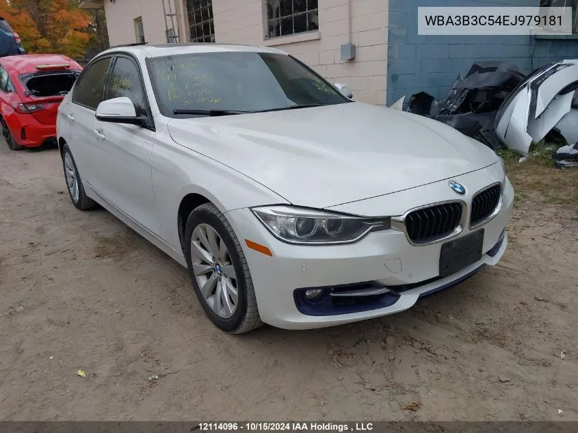 2014 BMW 3 Series VIN: WBA3B3C54EJ979181 Lot: 12114096