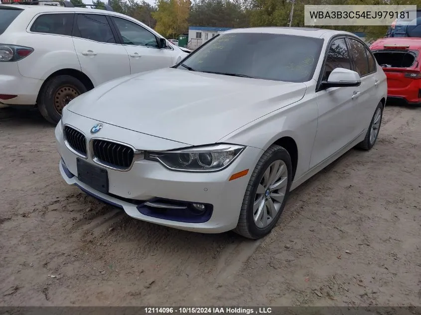 2014 BMW 3 Series VIN: WBA3B3C54EJ979181 Lot: 12114096