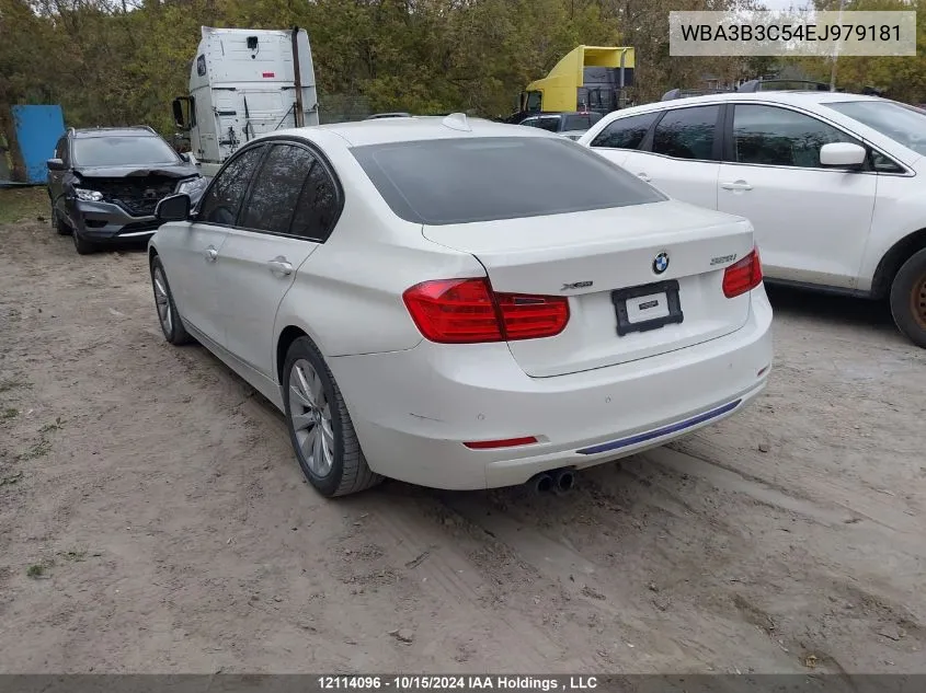 2014 BMW 3 Series VIN: WBA3B3C54EJ979181 Lot: 12114096