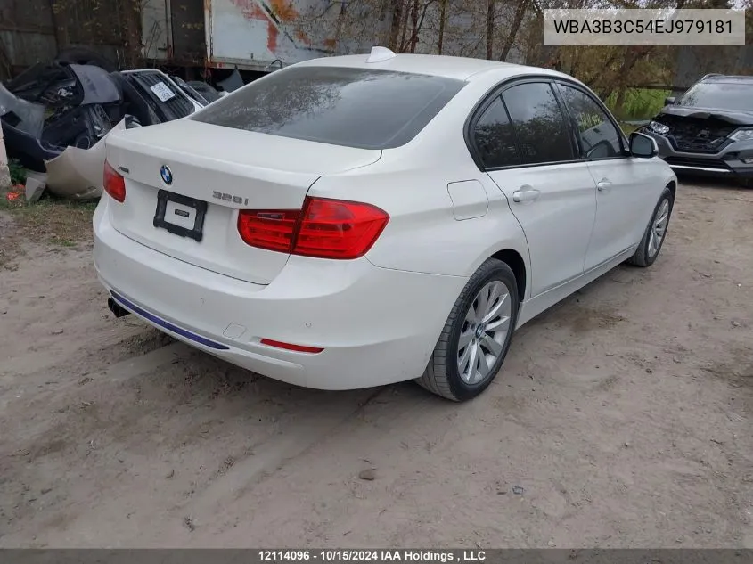 2014 BMW 3 Series VIN: WBA3B3C54EJ979181 Lot: 12114096