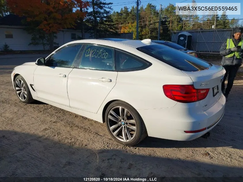 2014 BMW 3 Series Gran Turismo VIN: WBA3X5C56ED559465 Lot: 12120520