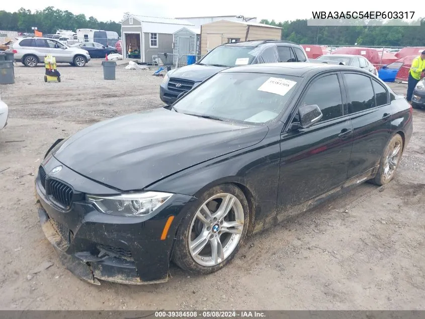 2014 BMW 328I VIN: WBA3A5C54EP603317 Lot: 39384508