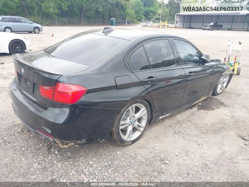 2014 BMW 328I VIN: WBA3A5C54EP603317 Lot: 39384508