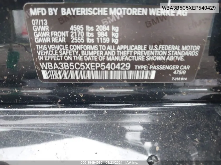 WBA3B5C5XEP540429 2014 BMW 328I xDrive