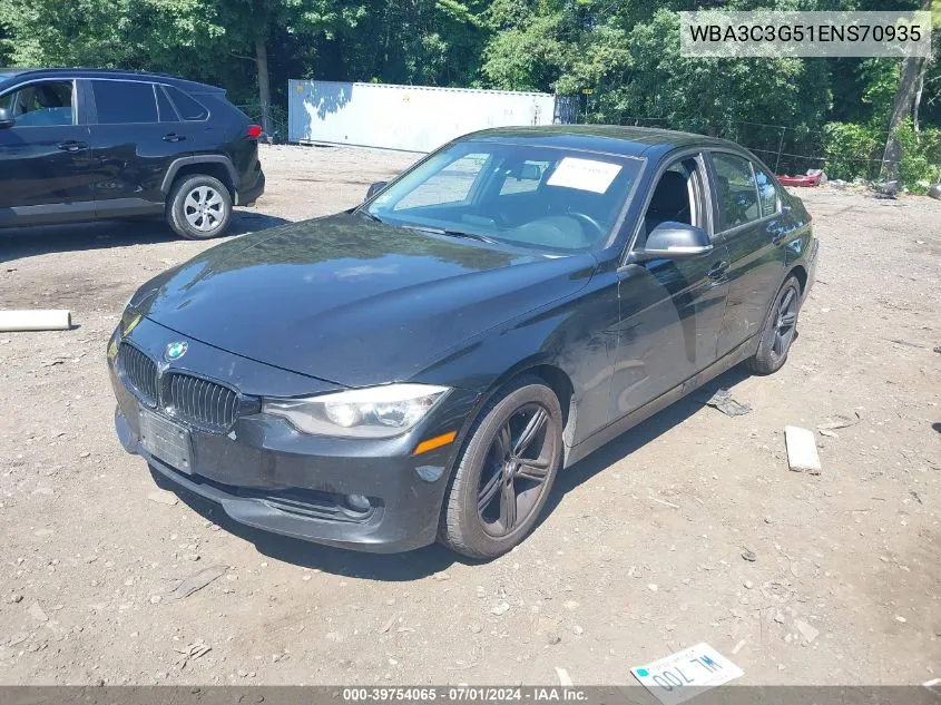 2014 BMW 320I xDrive VIN: WBA3C3G51ENS70935 Lot: 39754065