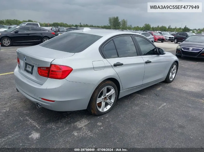 2014 BMW 335I VIN: WBA3A9C55EF477949 Lot: 39798649