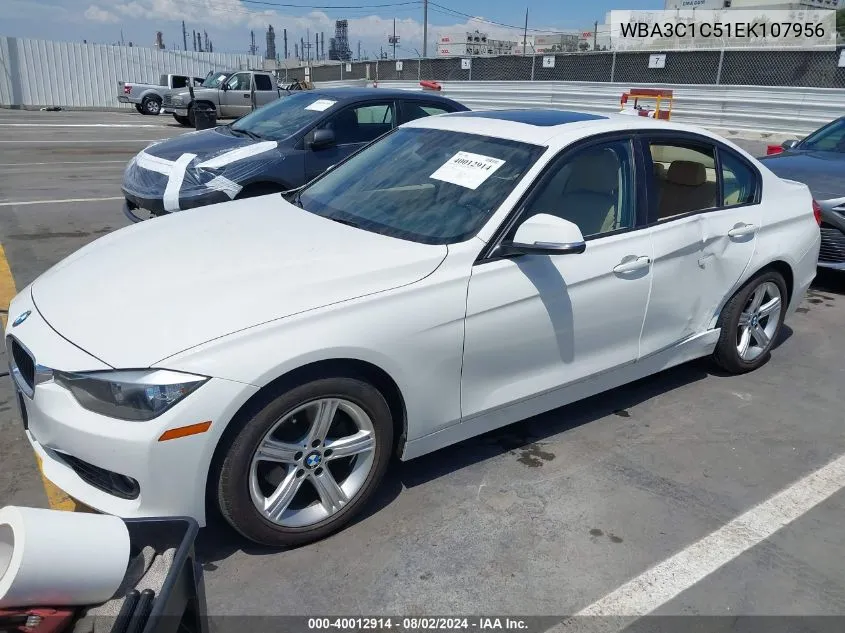 2014 BMW 328I VIN: WBA3C1C51EK107956 Lot: 40012914