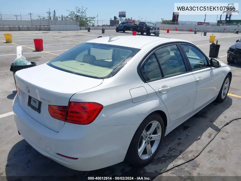 2014 BMW 328I VIN: WBA3C1C51EK107956 Lot: 40012914