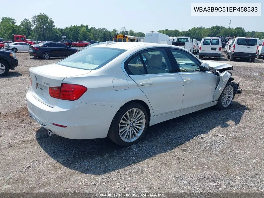 2014 BMW 335I xDrive VIN: WBA3B9C51EP458533 Lot: 40021733