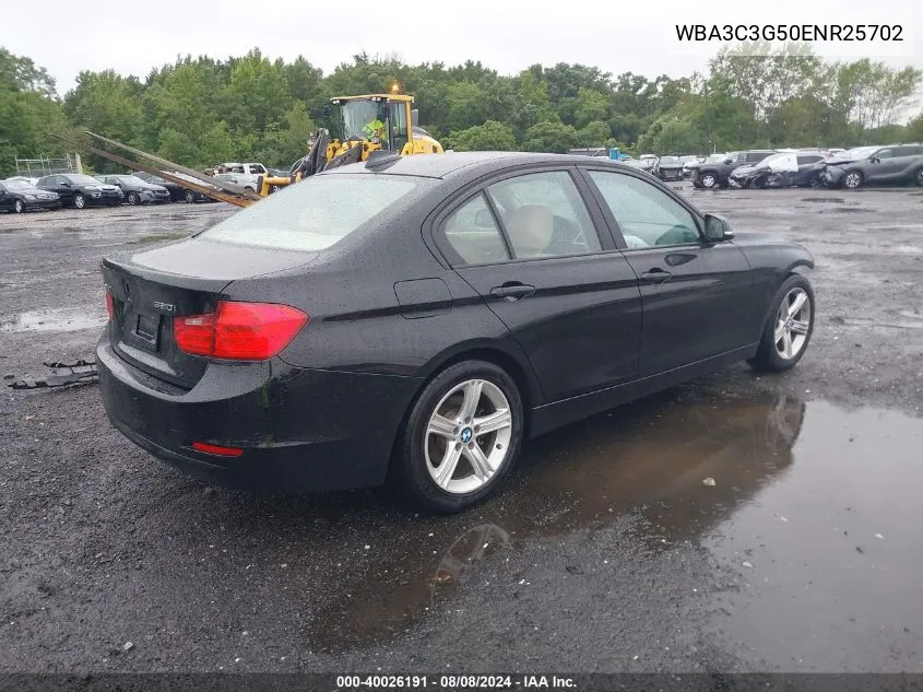 2014 BMW 320I xDrive VIN: WBA3C3G50ENR25702 Lot: 40026191