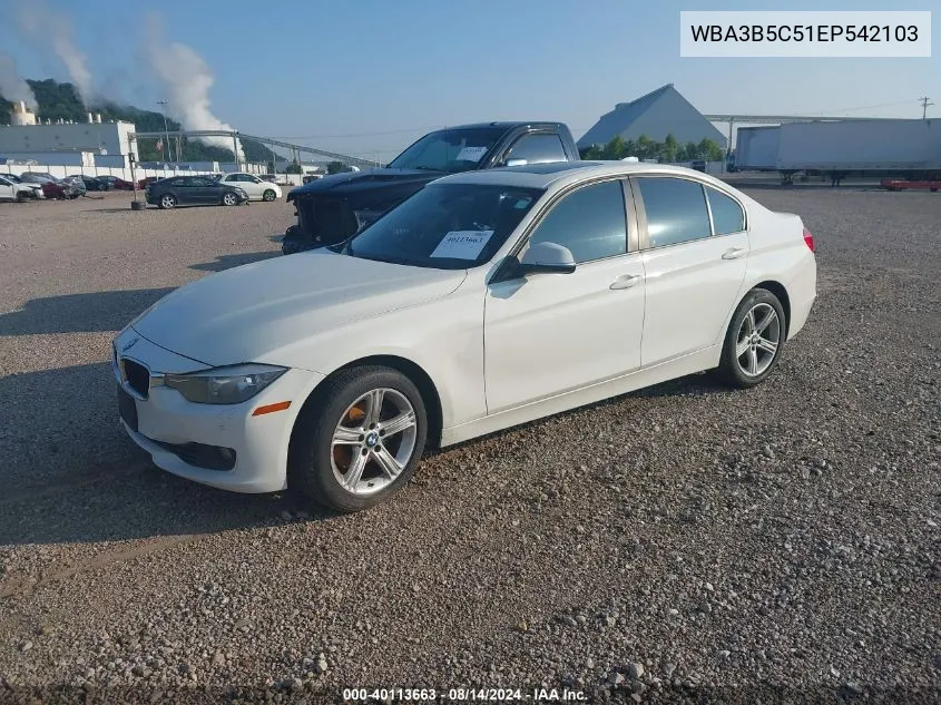 2014 BMW 328I xDrive VIN: WBA3B5C51EP542103 Lot: 40113663