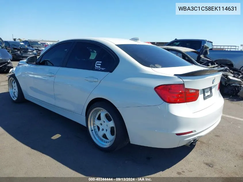 2014 BMW 328I VIN: WBA3C1C58EK114631 Lot: 40344444