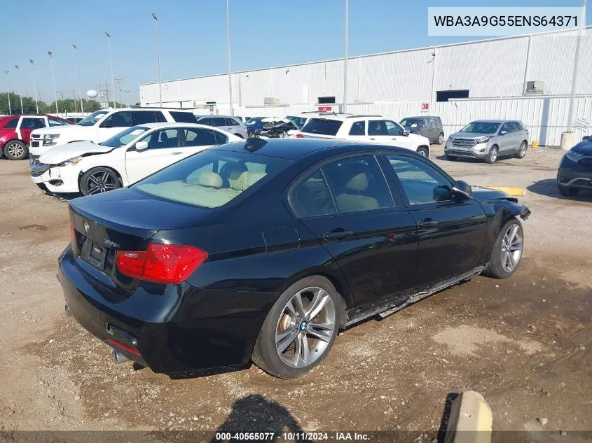 2014 BMW 335I VIN: WBA3A9G55ENS64371 Lot: 40565077