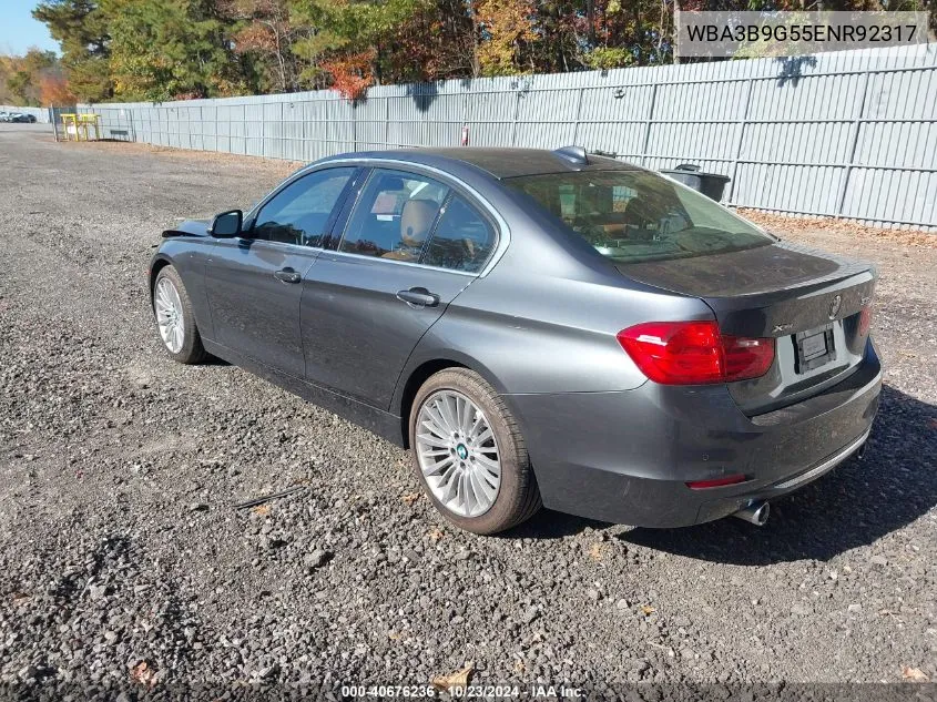 2014 BMW 335I xDrive VIN: WBA3B9G55ENR92317 Lot: 40676236